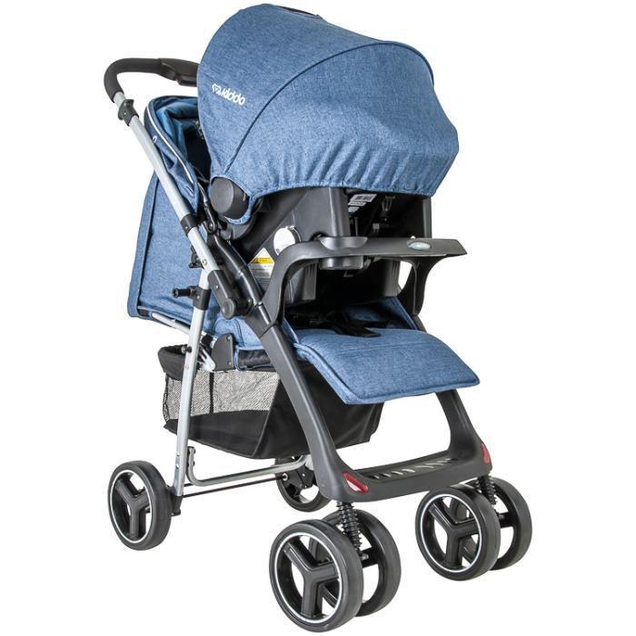Carrinho de Bebê Travel System Kiddo + Zap Nest Melange Azul